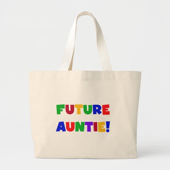 Bolsa Tote Grande Futuros Camisetas e presentes de cores primárias (Frente)