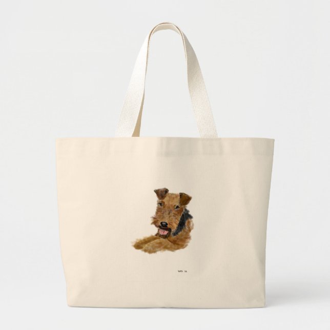 Bolsa Tote Grande Galês Terrier (Frente)