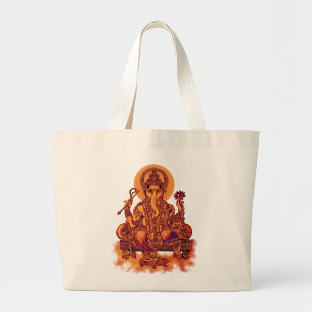 Bolsa Tote Grande Ganesh - removedor dos obstáculos (Frente)