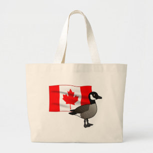Bolsa Tote Grande Ganso e bandeira canadense