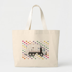 Bolsa Tote Grande Garbage Truck Love