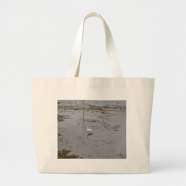 Bolsa Tote Grande Garça-branca-pequena (Frente)