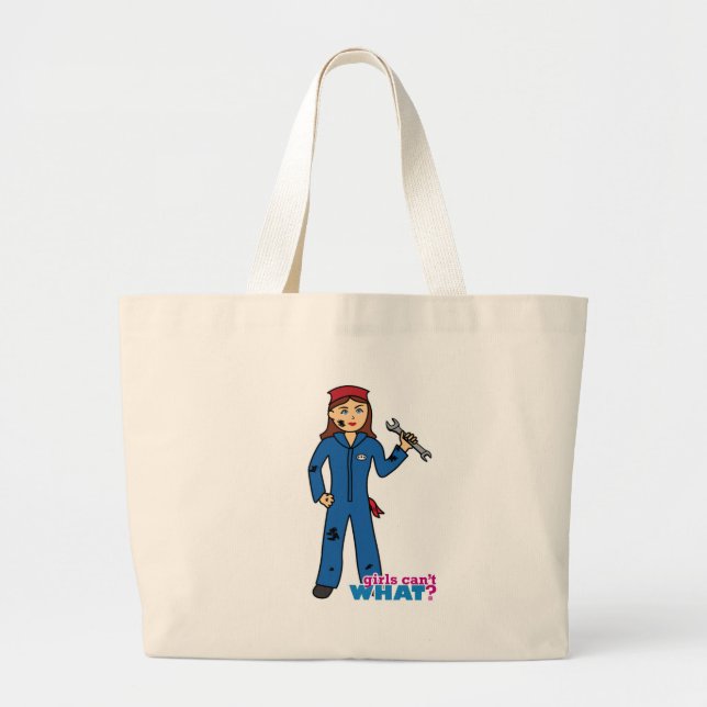 Bolsa Tote Grande  Garotas não sabem o quê? Design Personalizado do  (Frente)