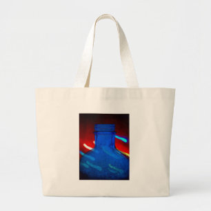 Bolsa Tote Grande Garrafa Azul e Luzes