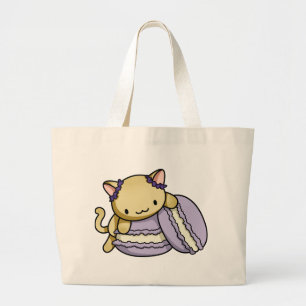 Bolsa Tote Grande Gatinho de Macaron