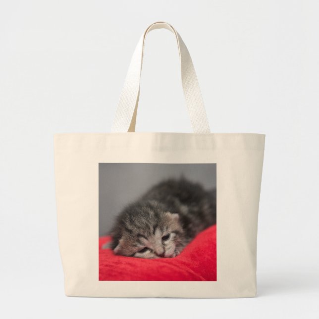 Bolsa Tote Grande Gatinho doce (Frente)