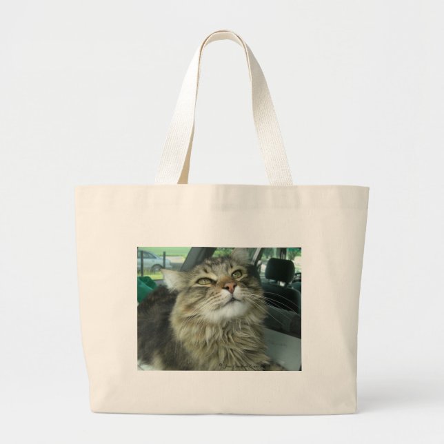 Bolsa Tote Grande Gatinho Maine Coon (Frente)
