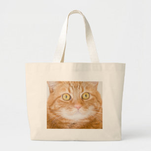 Bolsa Tote Grande Gato alaranjado
