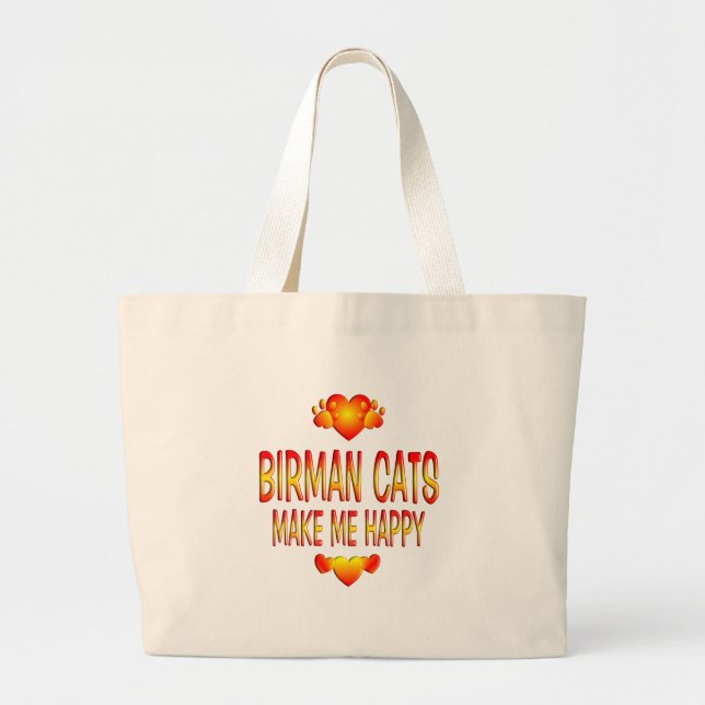Bolsa Tote Grande Gato de Birman (Frente)