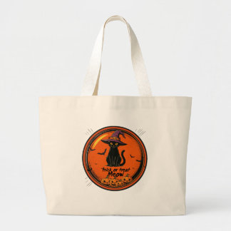 Bolsa Tote Grande gato de Halloween