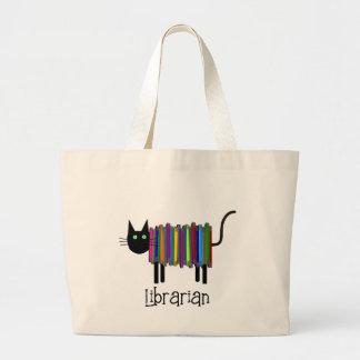 Bolsa Tote Grande Gato do Livro Bibliotecário
