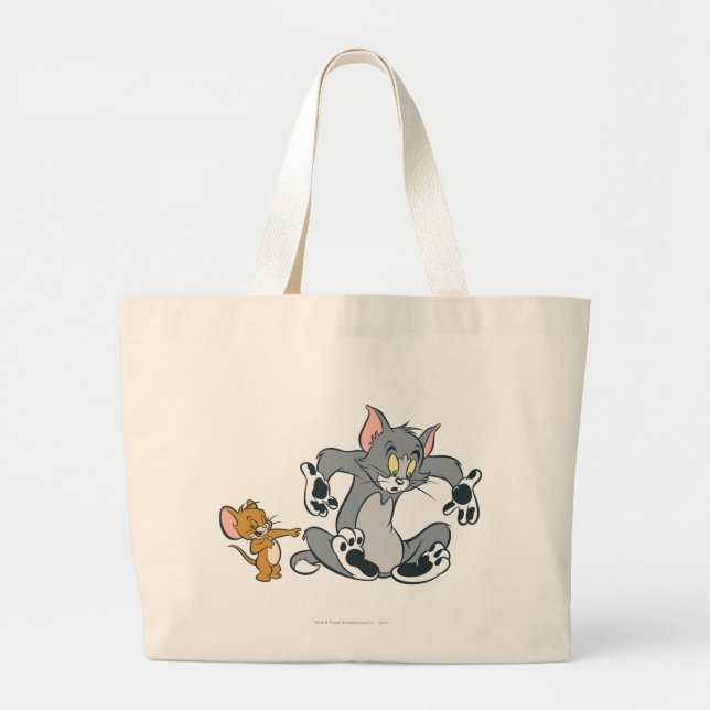 Bolsa Tote Grande Gato do Tom e Jerry Black Paw (Frente)