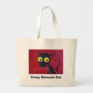 Bolsa Tote Grande Gato louco de Stressie