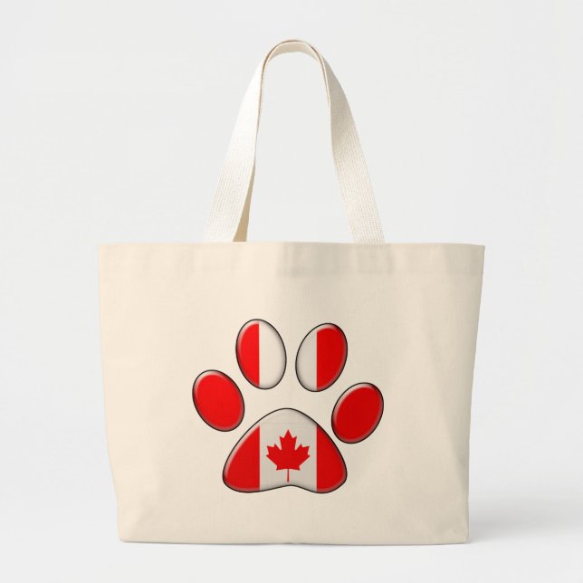 Bolsa Tote Grande Gato patriótico canadense (Frente)