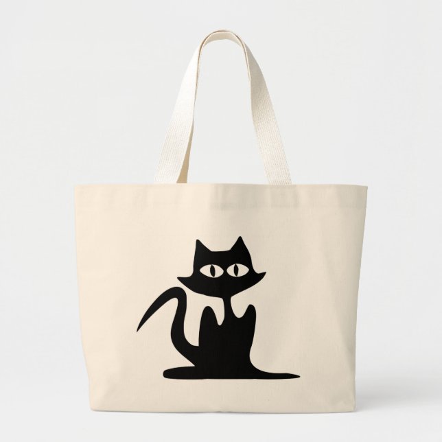 BOLSA TOTE GRANDE GATO PRETO (Frente)