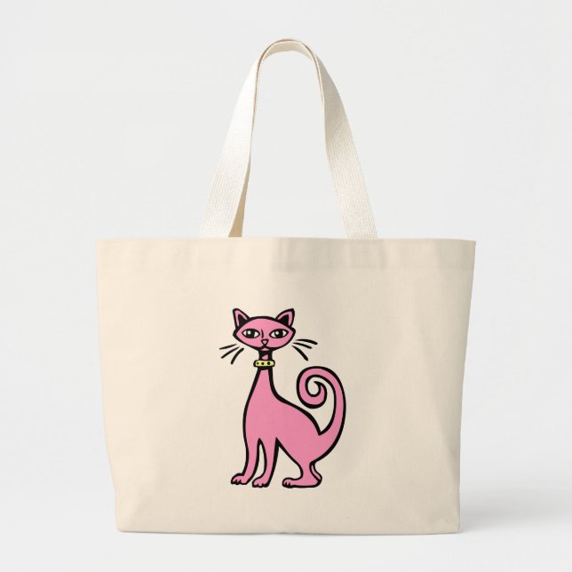 Bolsa Tote Grande Gato Retroativo (Frente)