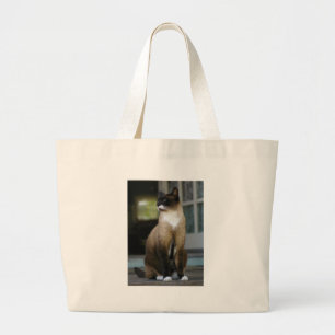 Bolsa Tote Grande Gato Siamese no patamar
