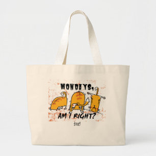 Bolsa Tote Grande Gatos De Laranja De Yoga Engraçados