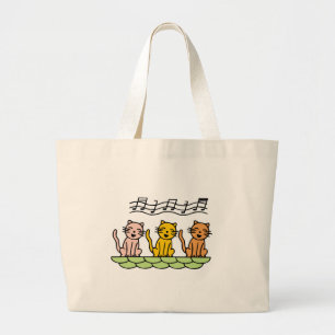 Bolsa Tote Grande Gatos do canto camiseta e presentes