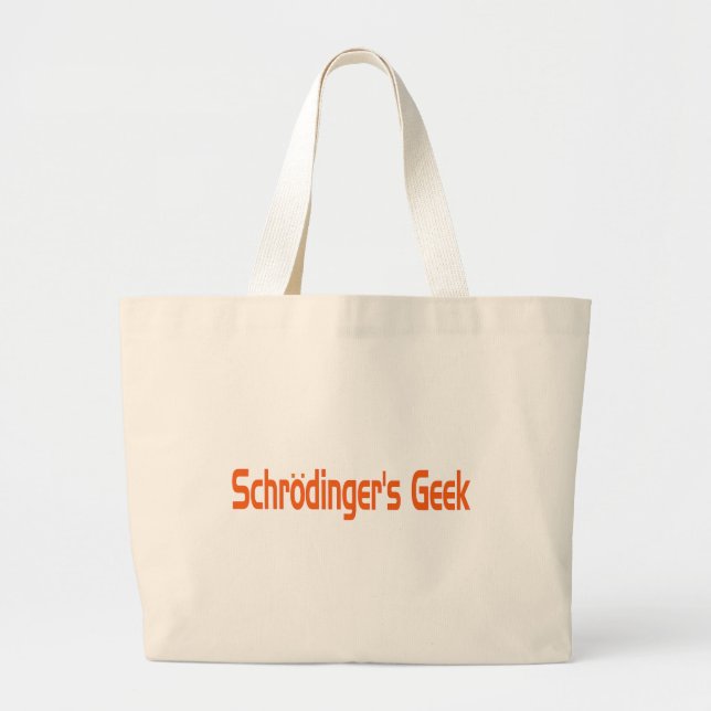 Bolsa Tote Grande Geek de Schrodinger grande saco de tote (Frente)