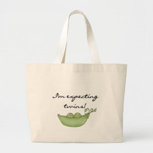 Bolsa Tote Grande Gêmeos esperados - Ervilhas em um Pod