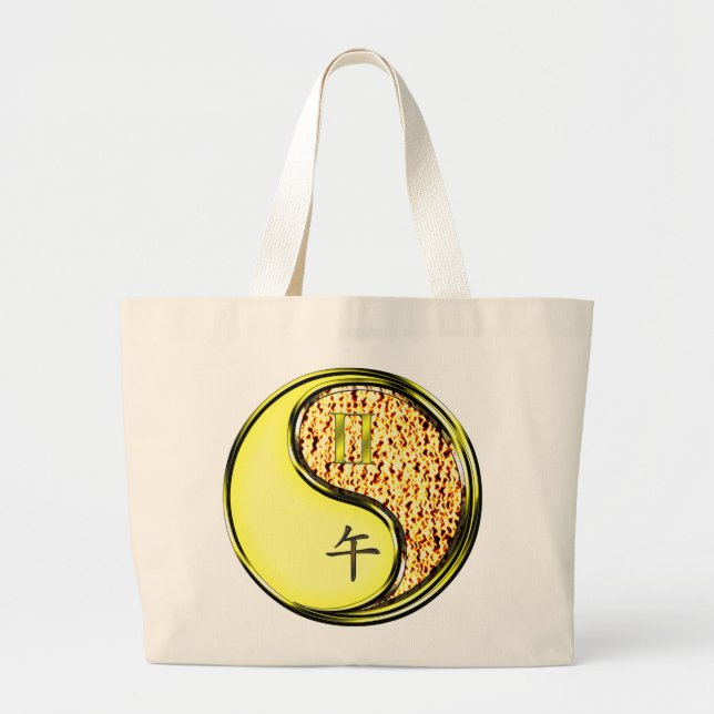 Bolsa Tote Grande Gemini e Cavalo de Fogo (Frente)