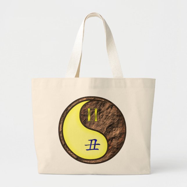 Bolsa Tote Grande Gemini e Earth Ox (Frente)