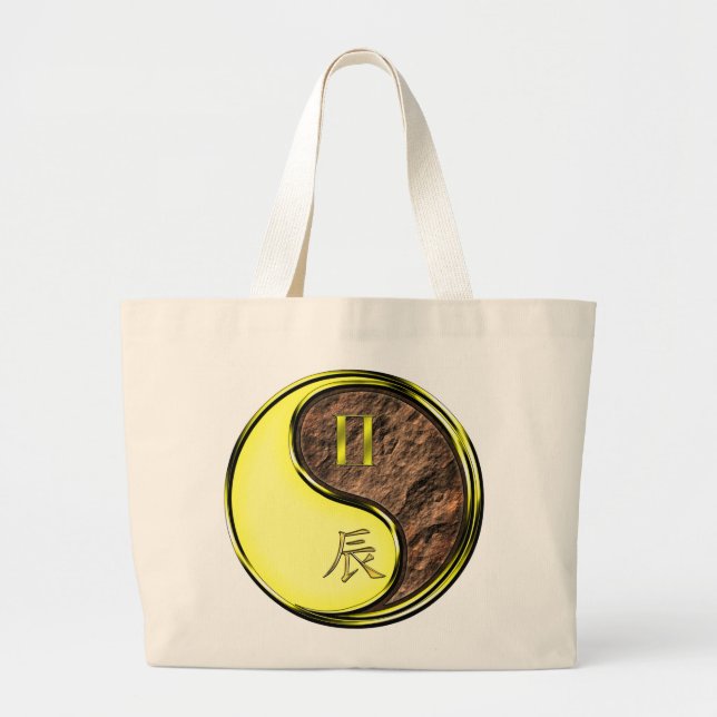 Bolsa Tote Grande Gemini & Earth Dragon (Frente)