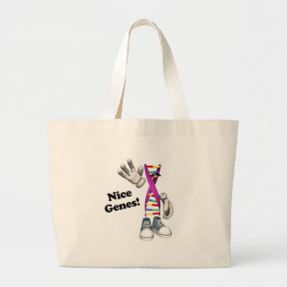 Bolsa Tote Grande Genes legais DNA engraçado