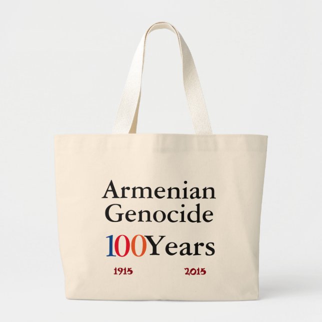 Bolsa Tote Grande Genocídio armênio Tote Bag (Frente)
