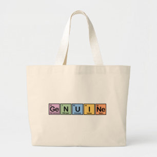 Bolsa Tote Grande Genuíno feito dos elementos