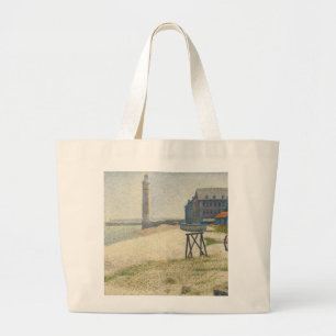 Bolsa Tote Grande Georges Pierre Seurat o farol em Honfleur