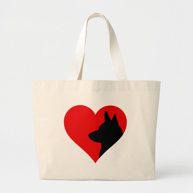 Bolsa Tote Grande German shepherd (Frente)