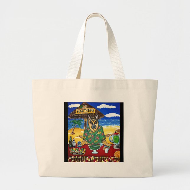 Bolsa Tote Grande German shepherd Bartender (Frente)