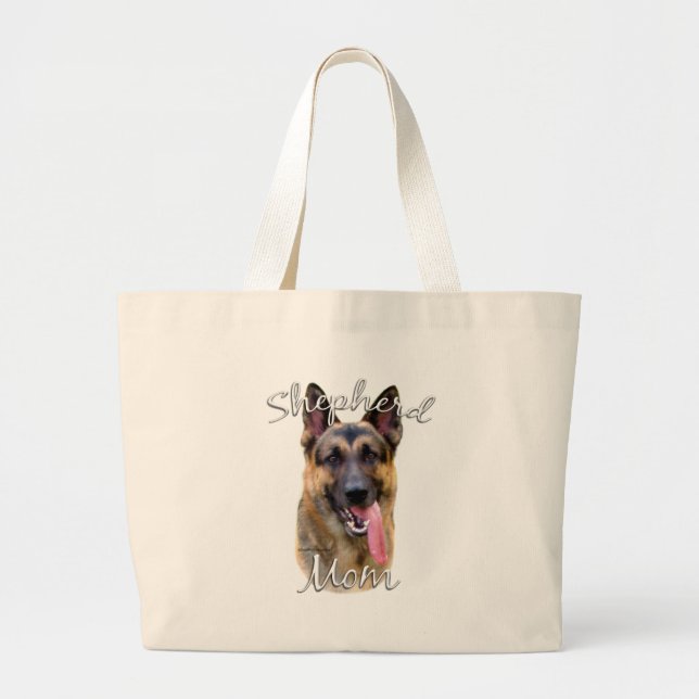 Bolsa Tote Grande German shepherd Mãe 2 (Frente)