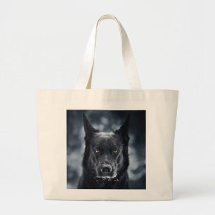 Bolsa Tote Grande German shepherd Preto