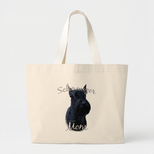 Bolsa Tote Grande Giant Schnauzer Mãe 2 (Frente)
