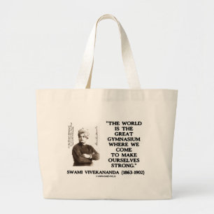 Bolsa Tote Grande Ginásio do mundo de Vivekananda do Swami grande
