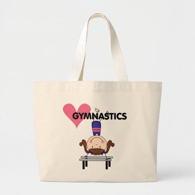 Bolsa Tote Grande GINÁSTICA - Handstands triguenhos da menina (Frente)