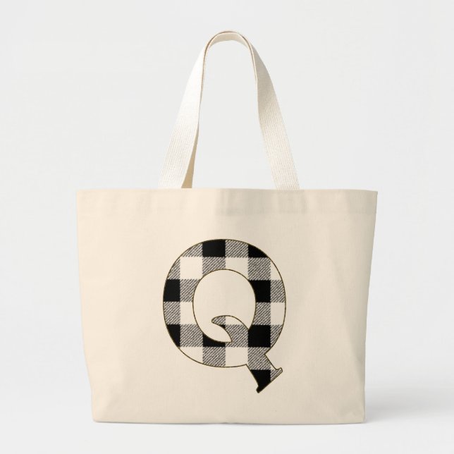 Bolsa Tote Grande Gingham Check Q (Frente)