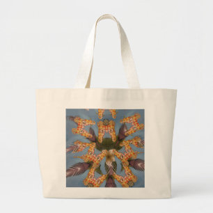 Bolsa Tote Grande Giraffe Impressão