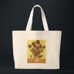 Bolsa Tote Grande Girassóis por Van Gogh<br><div class="desc">Vida Estática: Vase com Quinze Girassóis Pintura por Vincent van Gogh Por expressionismo não é simplesmente uma forma de ver as coisas: é também uma forma de as fazer, de as pintar. Um expressionista não pinta "plano" e em tons puros - ele quebra seus tons e os aplica com uma...</div>