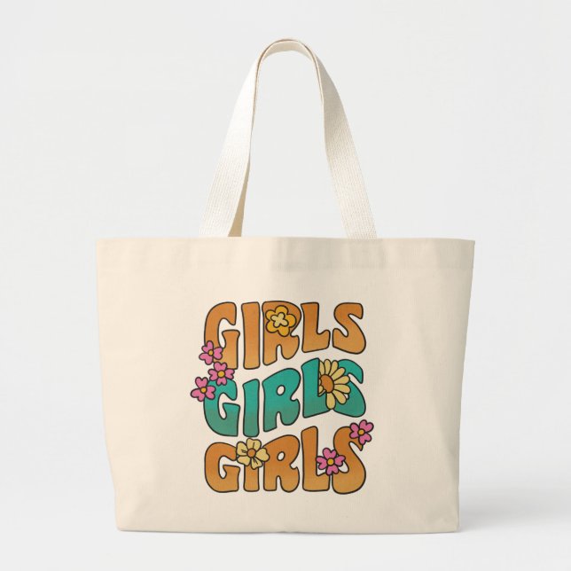 Bolsa Tote Grande Girls Girls Girls Tote Bag (Frente)