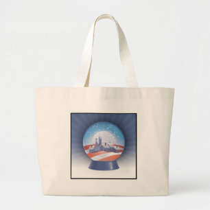 Bolsa Tote Grande globo da neve de obama