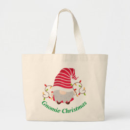 Bolsa Tote Grande Gnomie Natal - Grande Saco de Tote
