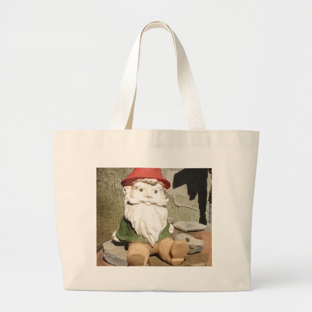Bolsa Tote Grande Gnomo do jardim (Frente)