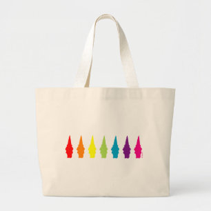 Bolsa Tote Grande Gnomos do arco-íris