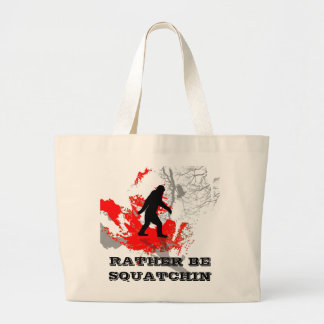 Bolsa Tote Grande Gone Squatchin, pé-preto