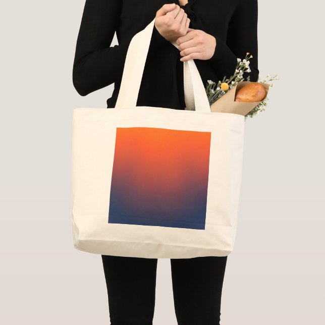 Bolsa Tote Grande Gradiente de Brasa da Meia-Noite (Frente (produto))