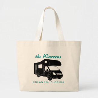 Bolsa Tote Grande Gráfico da silhueta da classe C Motorhome